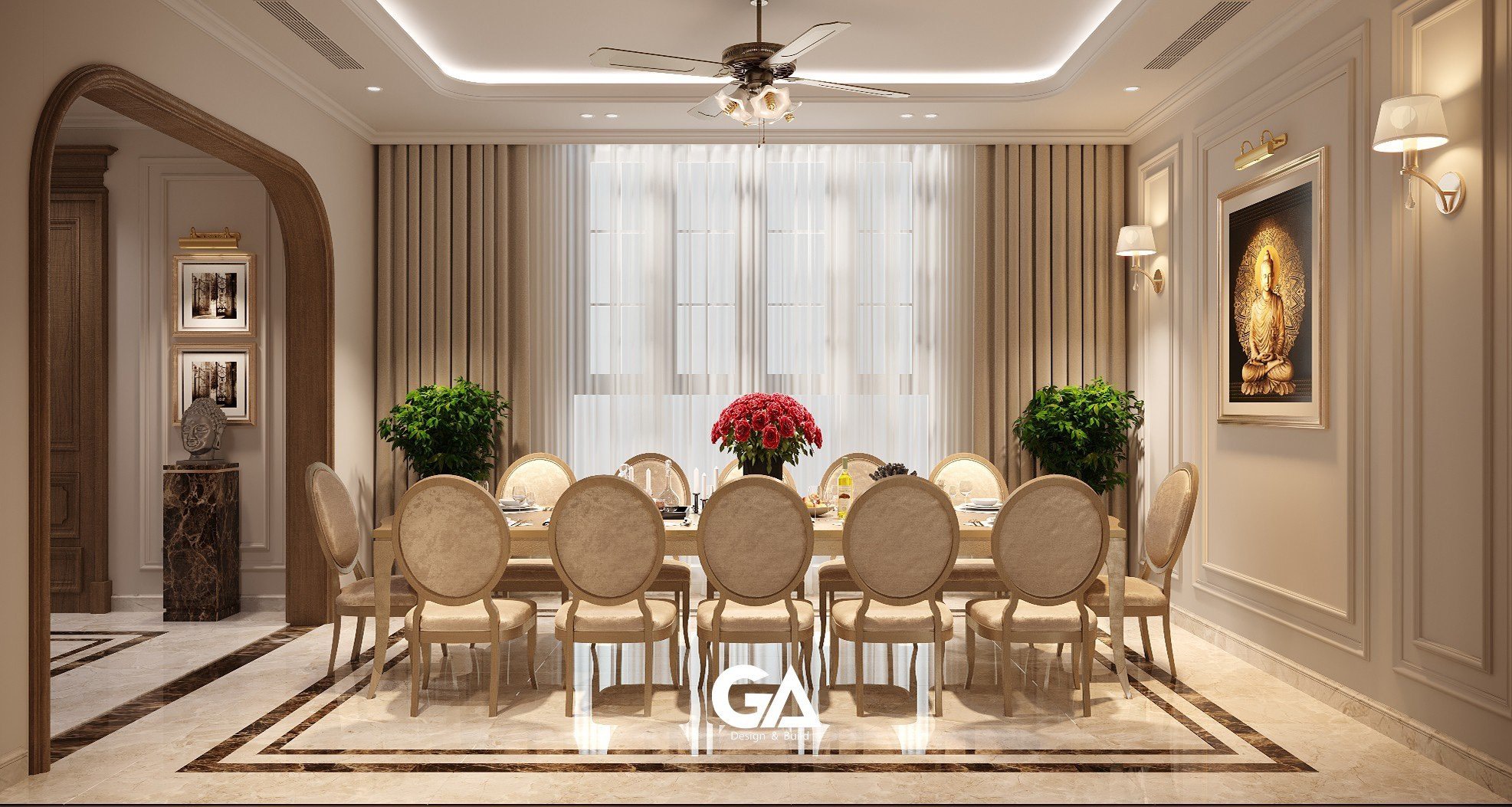 Dự án Thiết Kế Villa Bán Cổ điển Thủ Dầu Một (26)