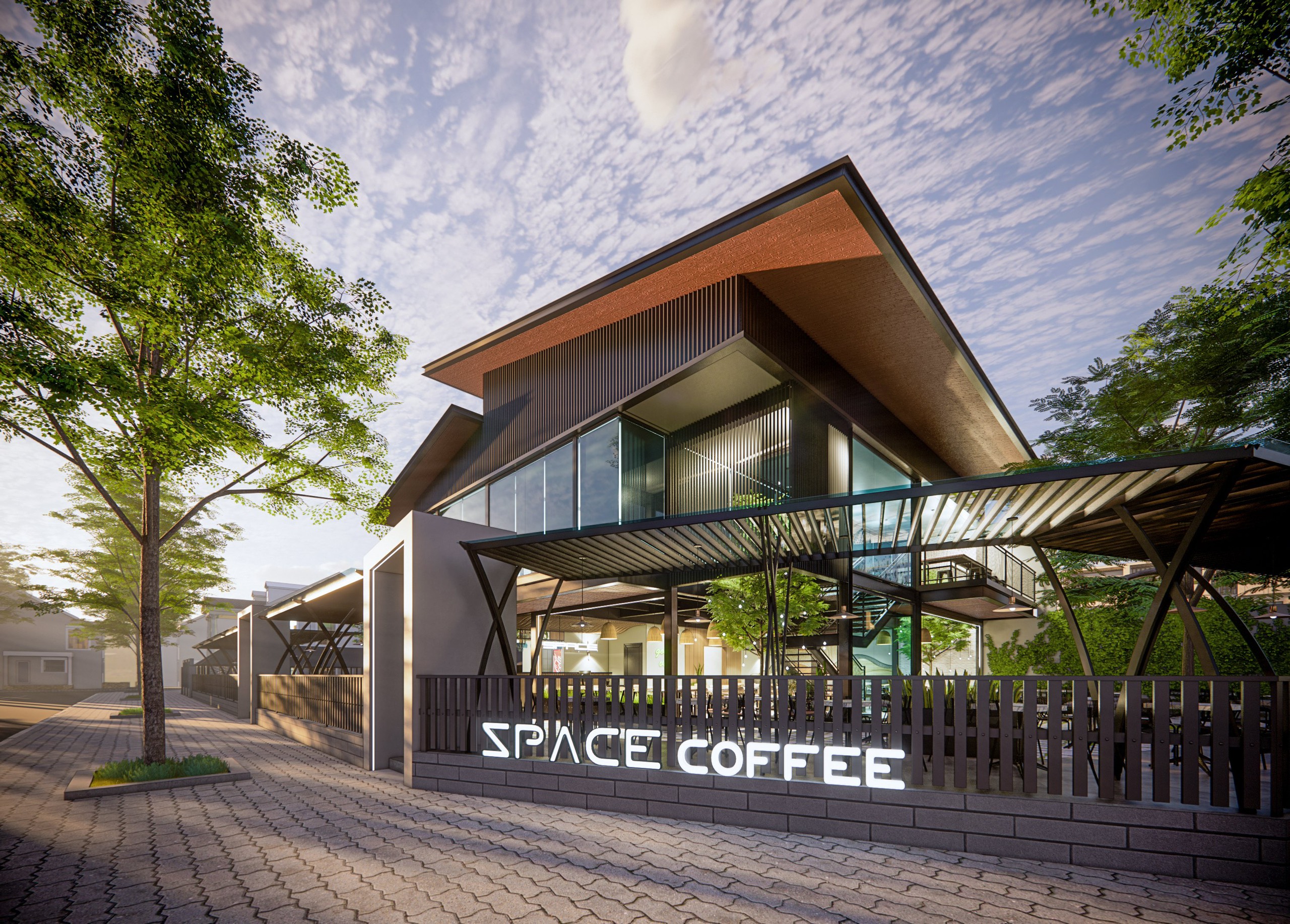 Thiết Kế Dự án Space Coffee Land Bến Cát (1)