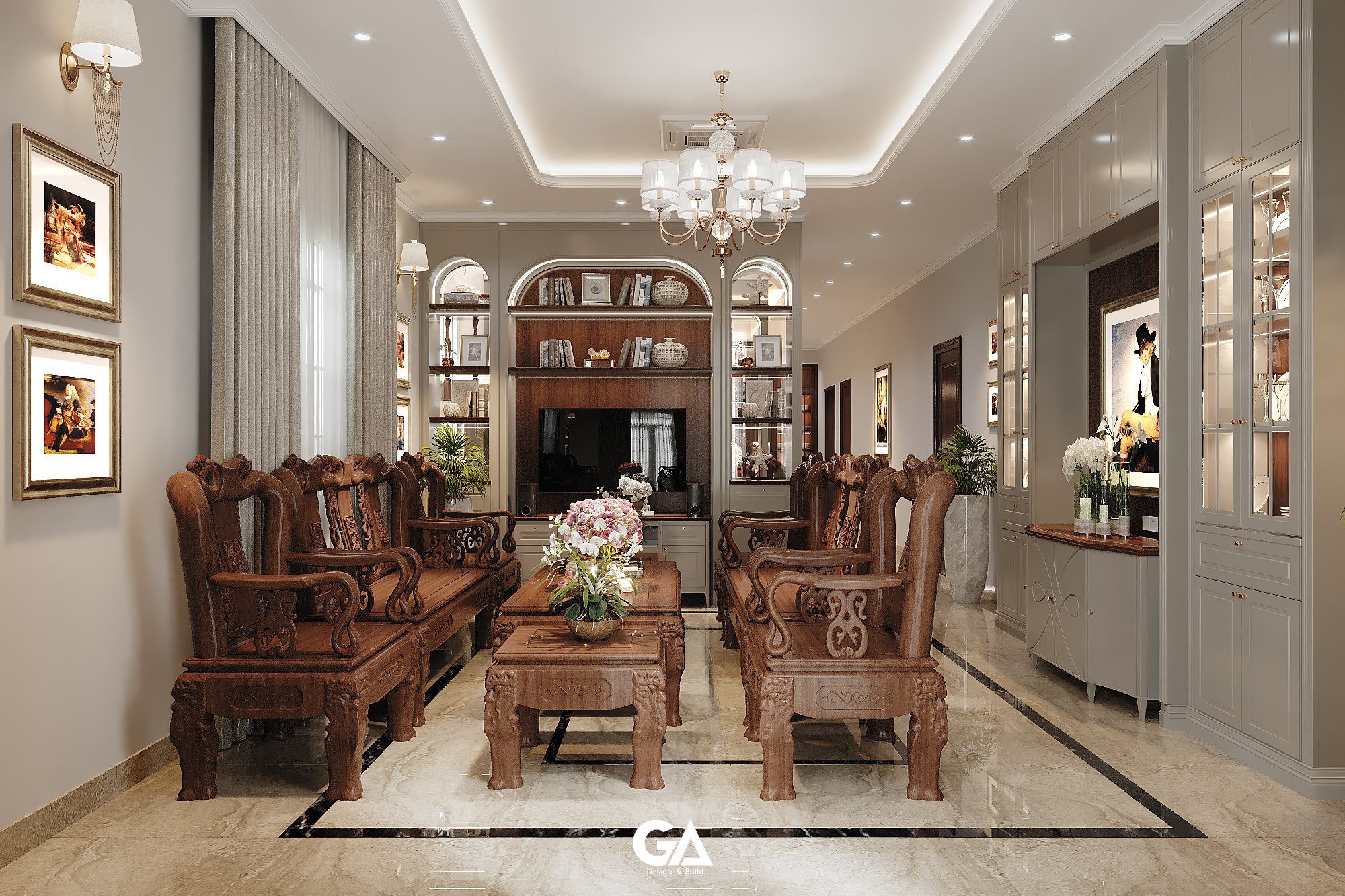 Thiết Kế Nội Thất Dự án Villa Chị An Bình Dương (37)