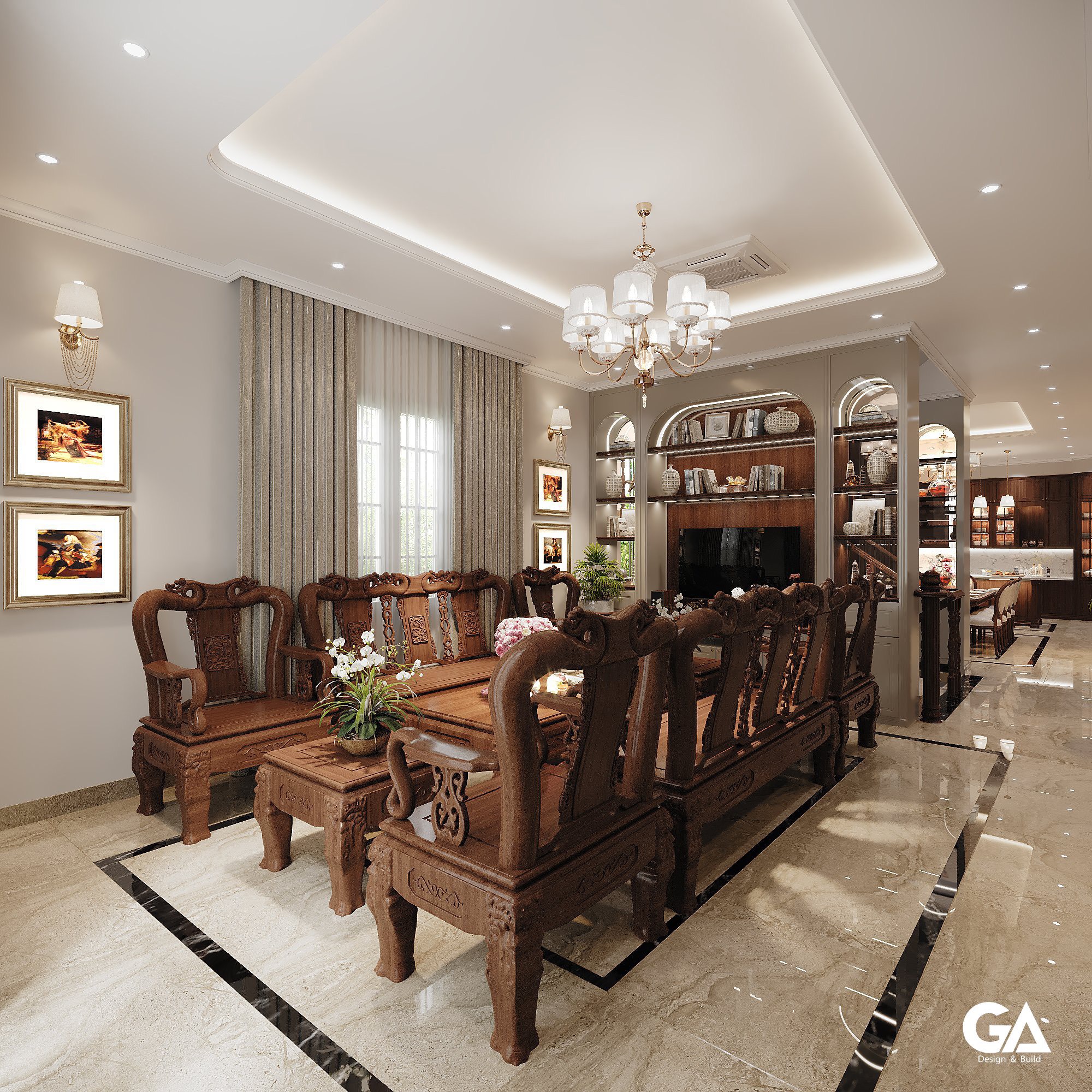 Thiết Kế Nội Thất Dự án Villa Chị An Bình Dương (4)
