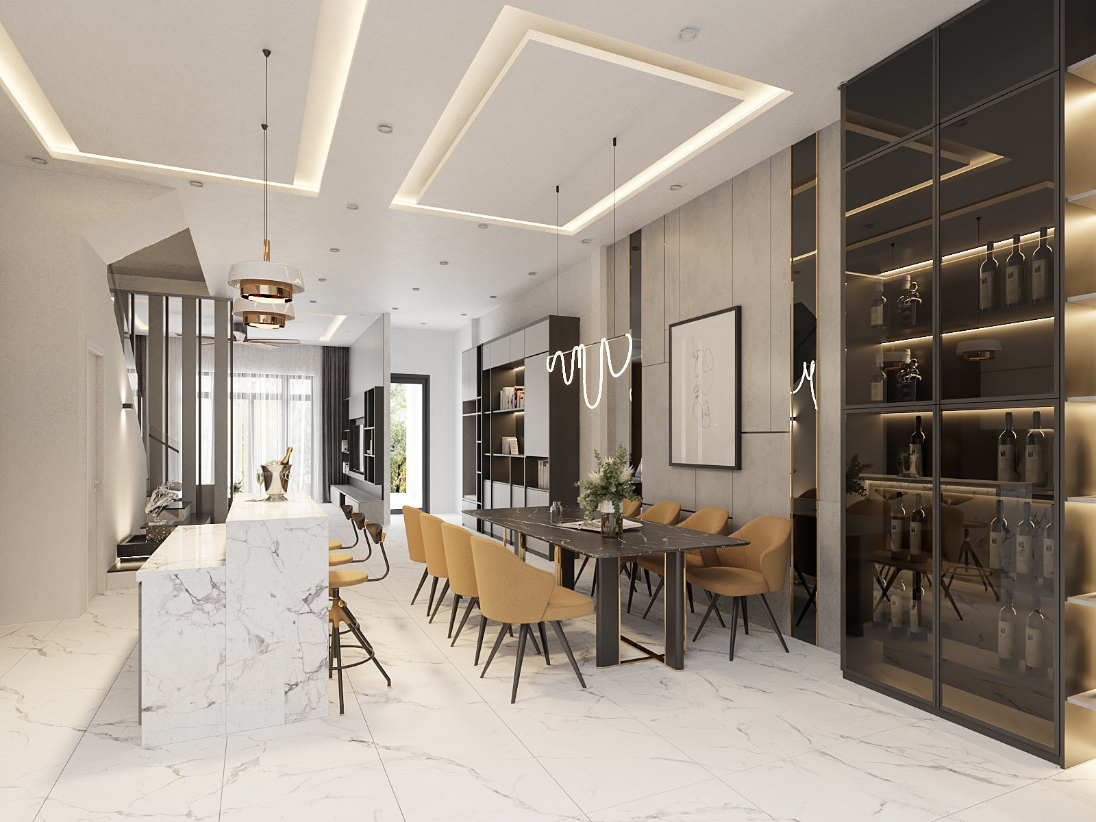 Thiết Kế Nội Thất Hiện đại Dự án Nhà Phố Tại Đồng Nai (10)