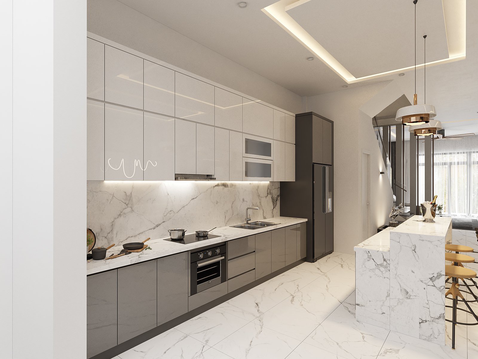 Thiết Kế Nội Thất Hiện đại Dự án Nhà Phố Tại Đồng Nai (12)