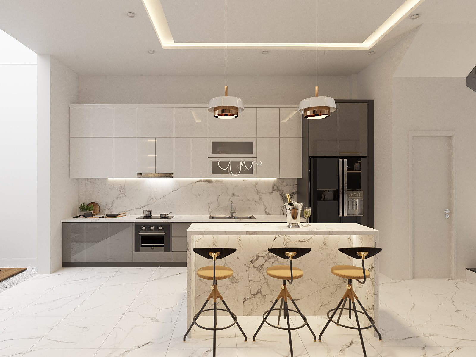 Thiết Kế Nội Thất Hiện đại Dự án Nhà Phố Tại Đồng Nai (13)