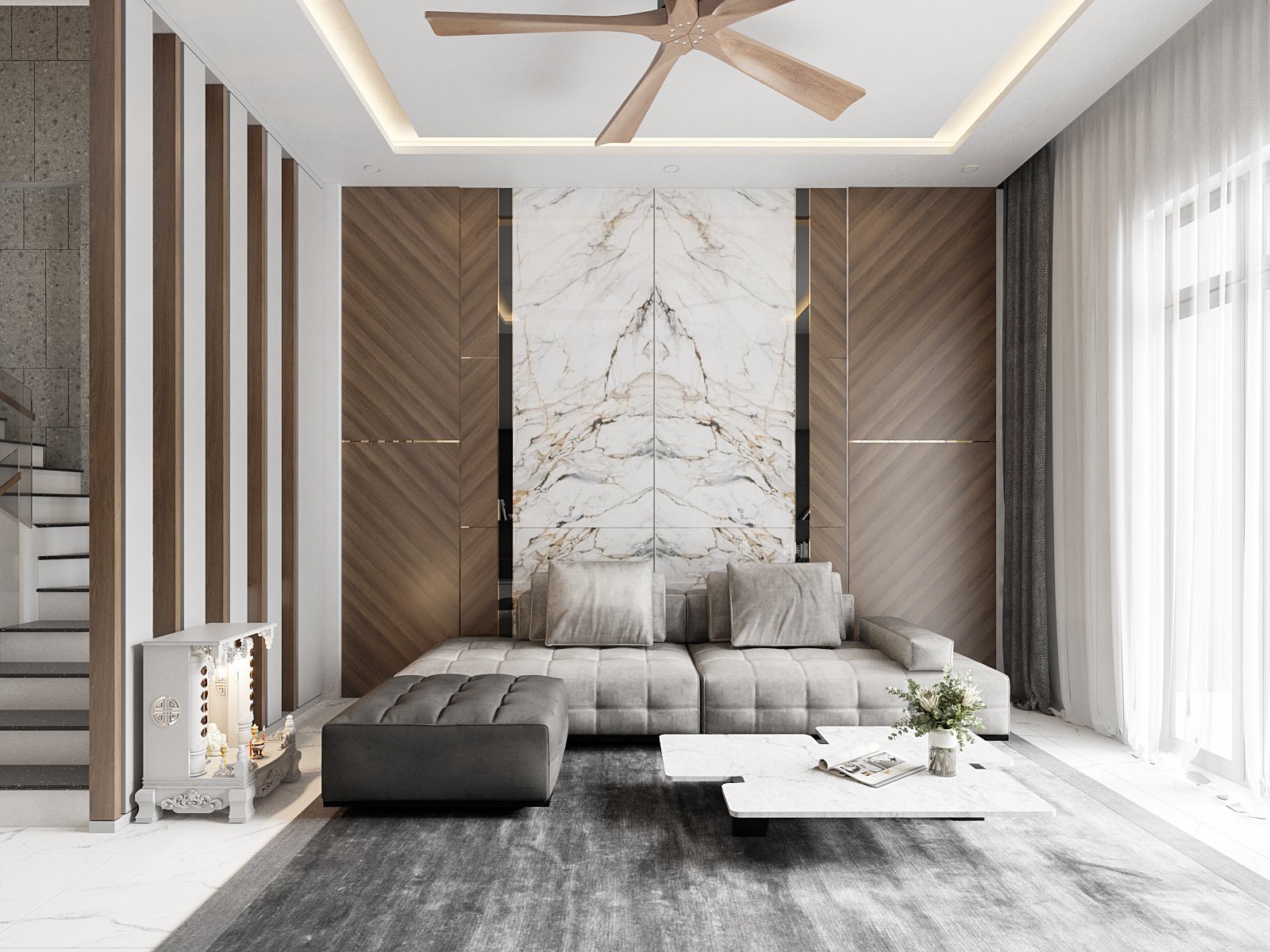 Thiết Kế Nội Thất Hiện đại Dự án Nhà Phố Tại Đồng Nai (3)