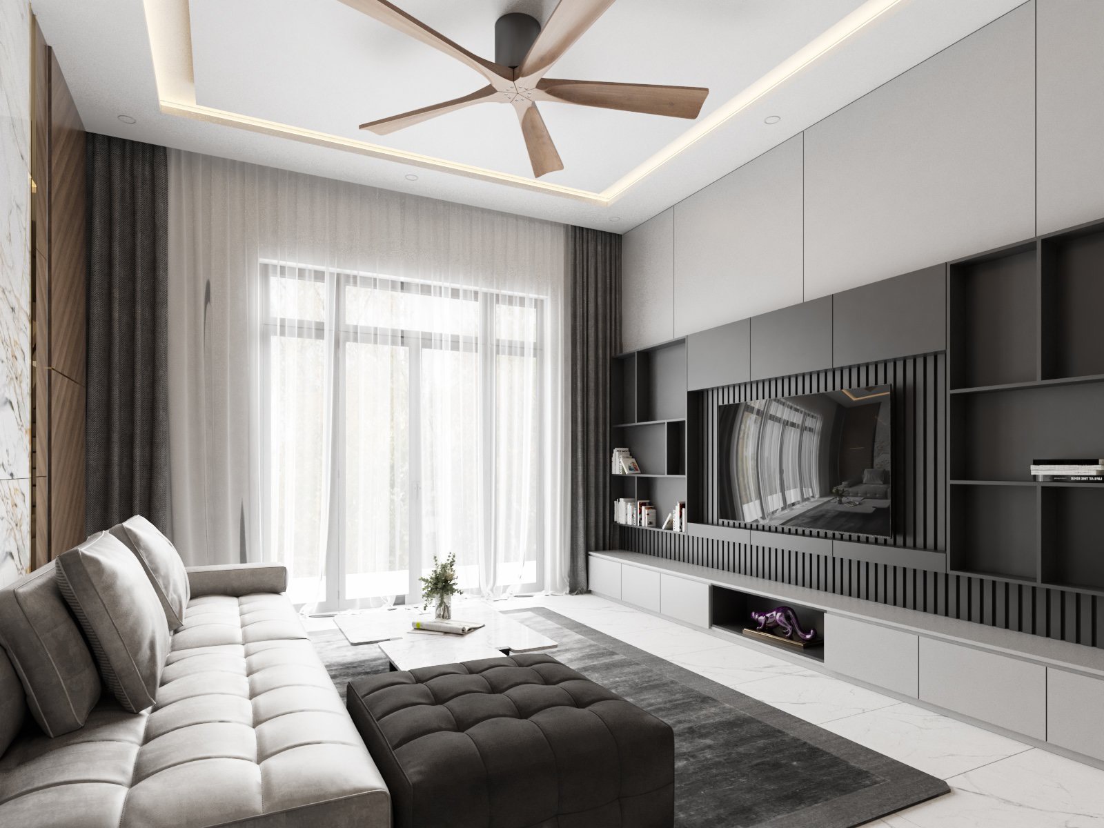 Thiết Kế Nội Thất Hiện đại Dự án Nhà Phố Tại Đồng Nai (4)