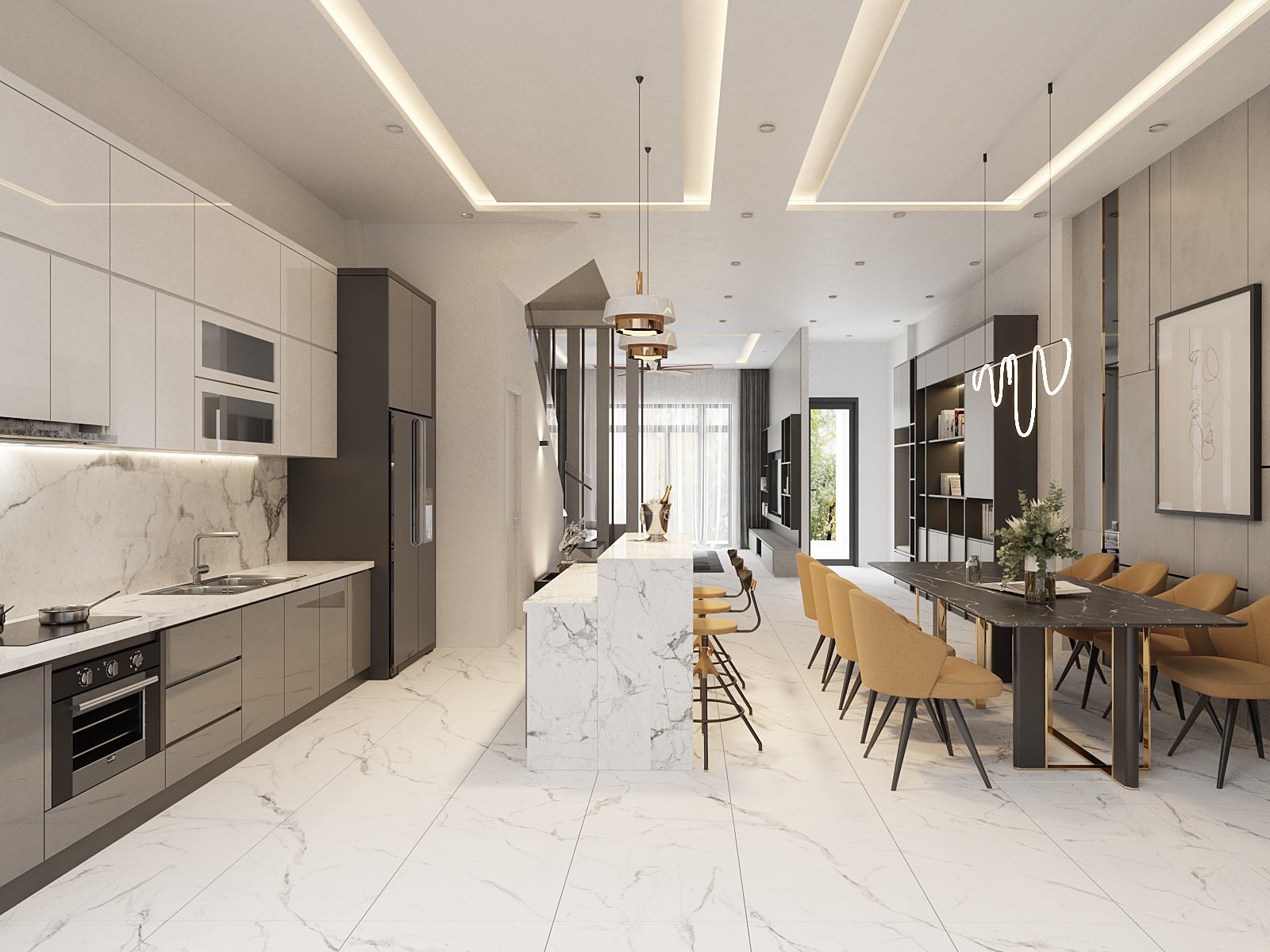 Thiết Kế Nội Thất Hiện đại Dự án Nhà Phố Tại Đồng Nai (6)