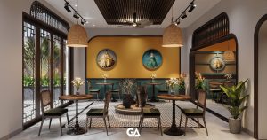 Thiết Kế Thi Công Trọn Gói Dự án Coffee & Food Bến Cát