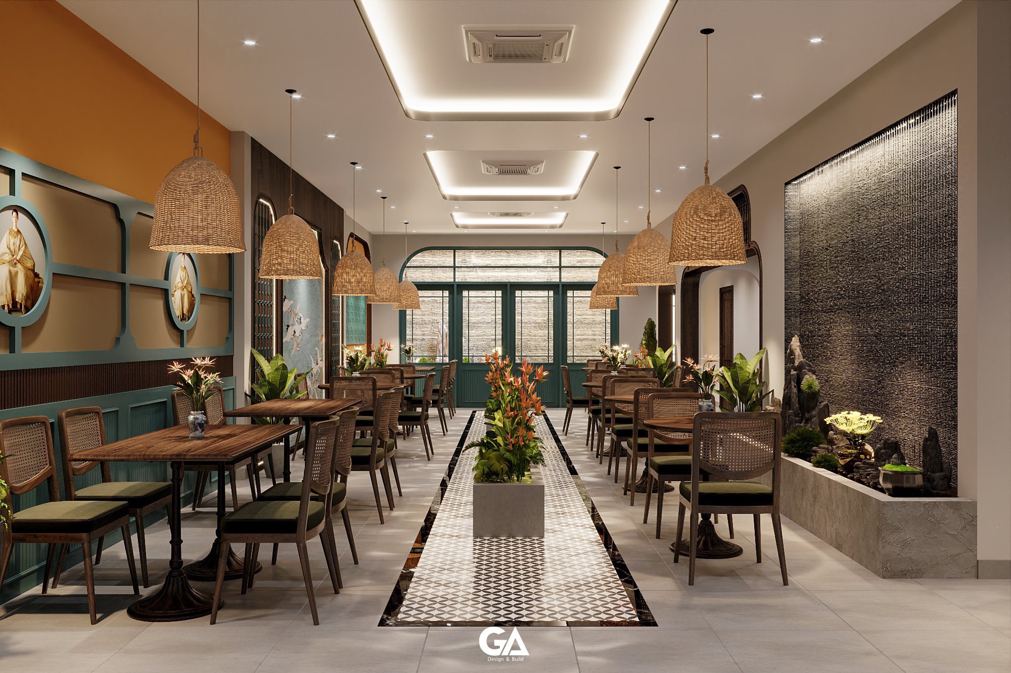 Thiết Kế Thi Công Trọn Gói Dự án Coffee & Food Bến Cát (10)