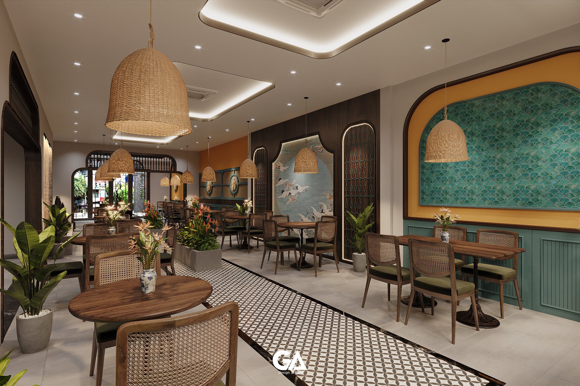Thiết Kế Thi Công Trọn Gói Dự án Coffee & Food Bến Cát (27)