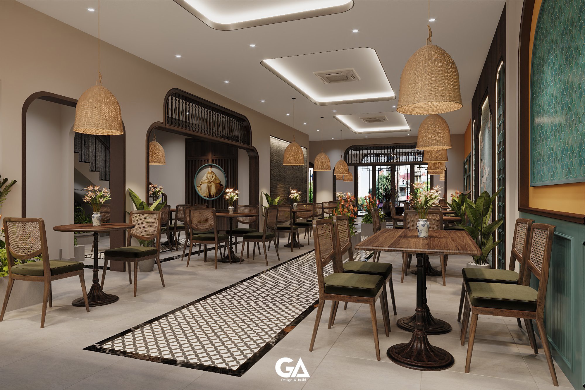 Thiết Kế Thi Công Trọn Gói Dự án Coffee & Food Bến Cát (5)