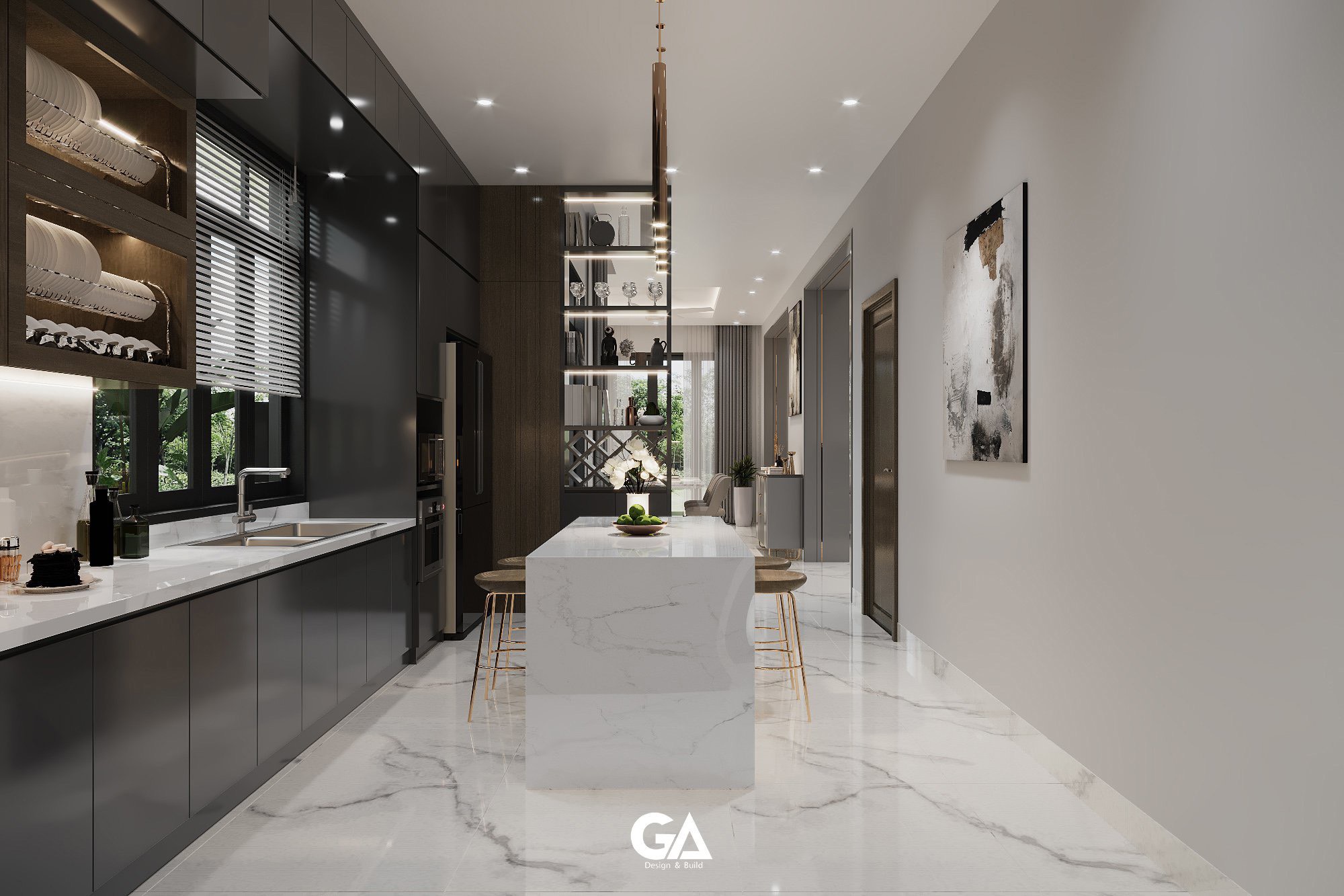 Thiết Kế & Xây Dựng Hoàn Thiện Villa Hiện đại Tại Hiệp Thành, Thủ Dầu Một, Bd (6)