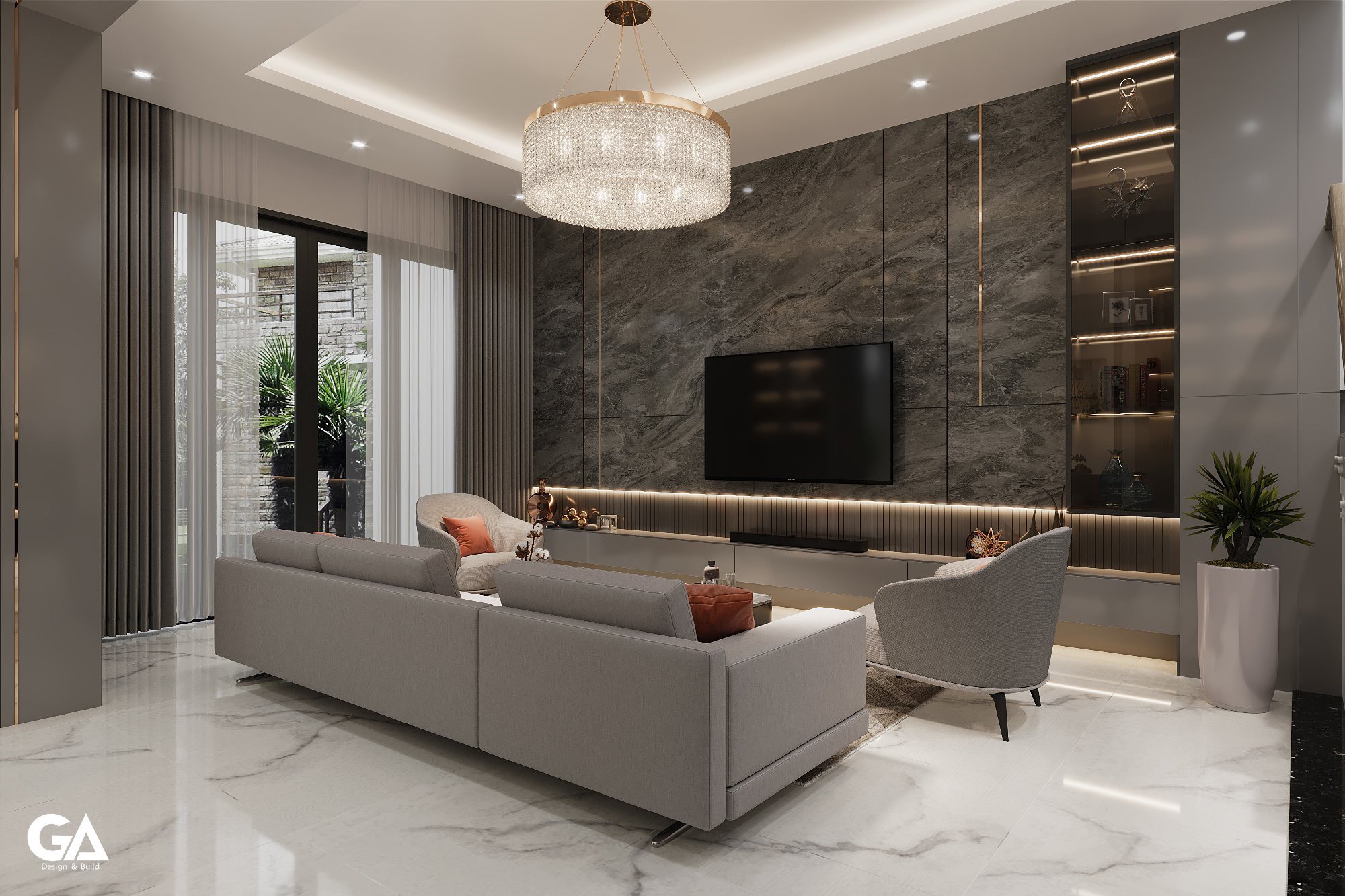 Thiết Kế & Xây Dựng Hoàn Thiện Villa Hiện đại Tại Hiệp Thành, Thủ Dầu Một, Bd (7)