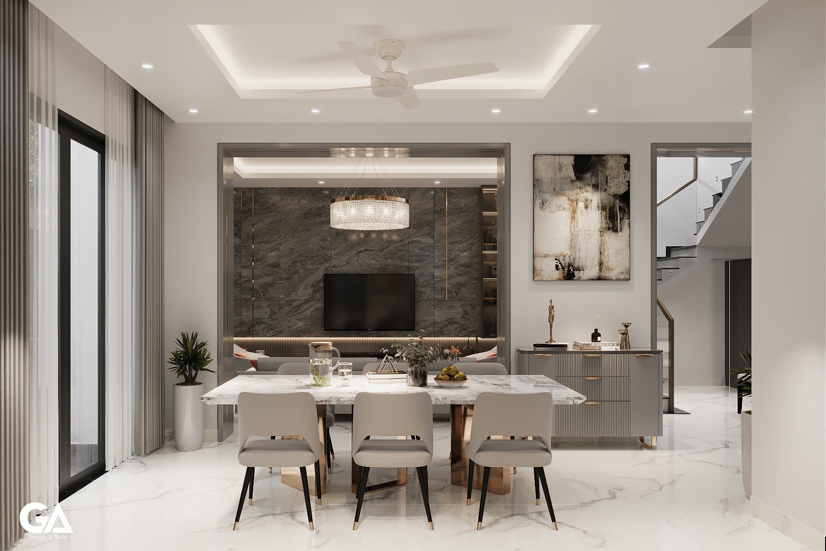 Thiết Kế & Xây Dựng Hoàn Thiện Villa Hiện đại Tại Hiệp Thành, Thủ Dầu Một, Bd (8)